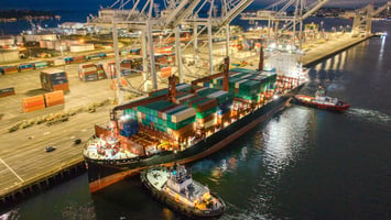 UWL Market Update September 2023 Honiara Chief Berths in Seattle with the help of some tugs