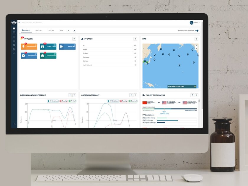 Screenshot of WorldScope Supply Chain Visibility Platform by UWL, a World Group Company.
